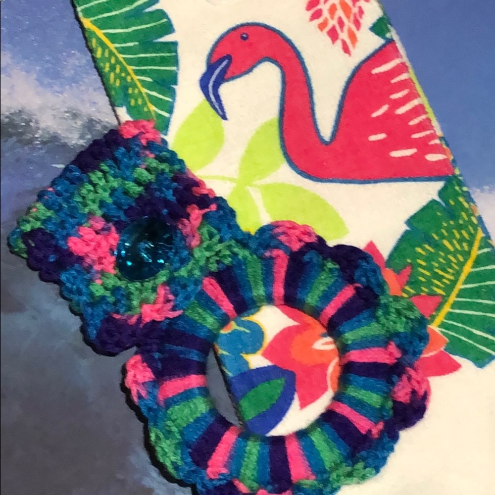 Flamingo kitchen towel & oven towel hanger set
